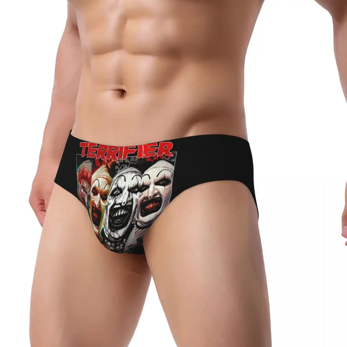 Custom Terrifiers Clown Faces Brief Panties for Women Comfort Stretch Underwear