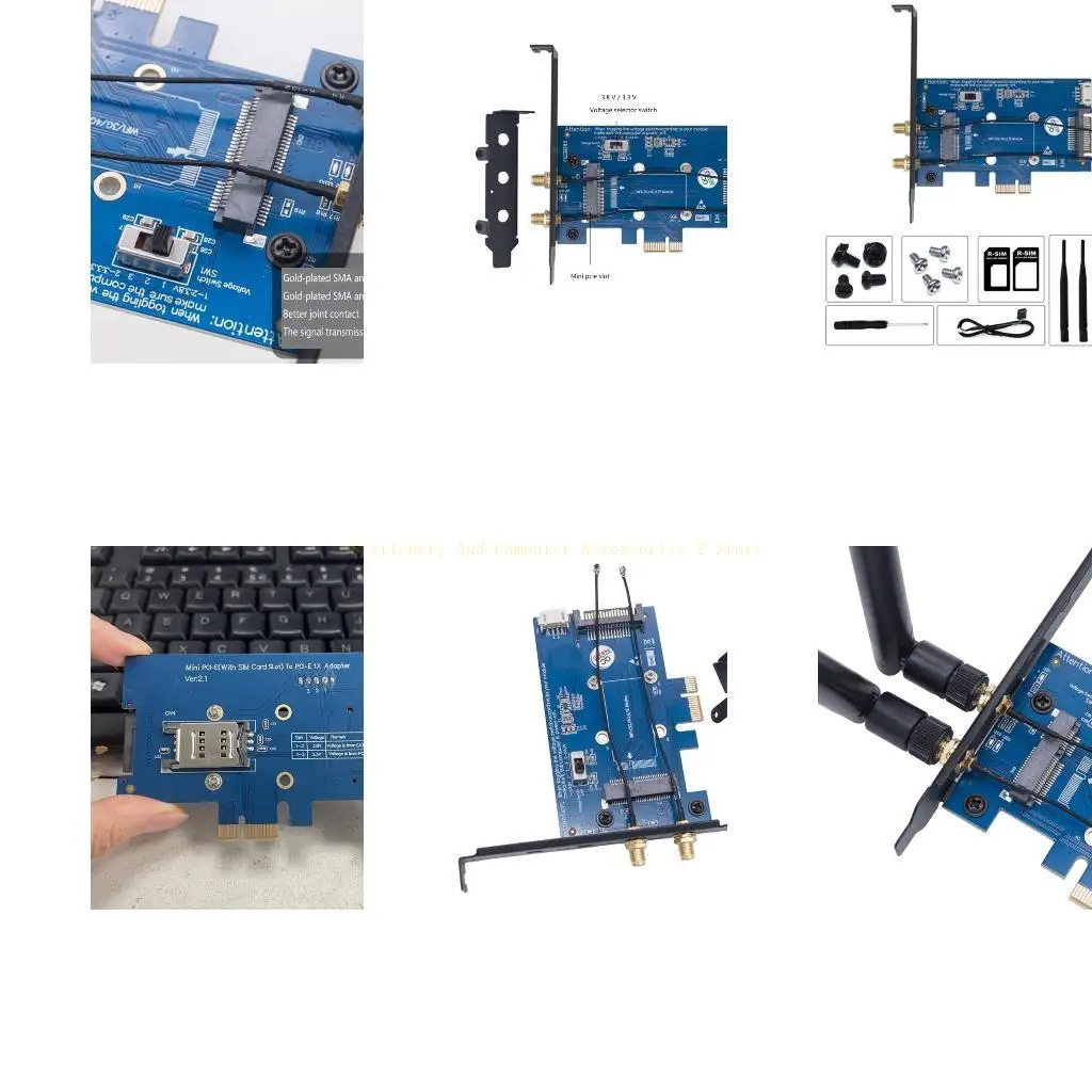 

Mini PCI E до настольной платы адаптера с антенной Увеличивает связь вашего ПК