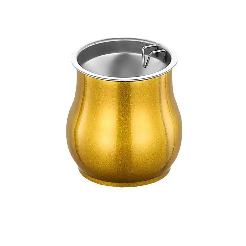

Trendy Creative Stainless Steel Anti-fly Ashtray Windproof Funnel Design for Home Office Living Room Bedroom