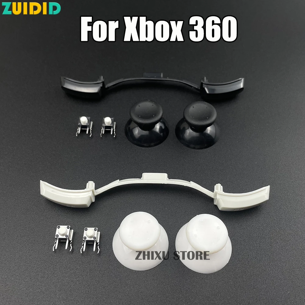 ZUIDID 1Set LB RB Bumper Button For Xbox 360 Controller 3D Analog Thumb Sticks Grip Caps Cross D-pad Direction Key Replacement