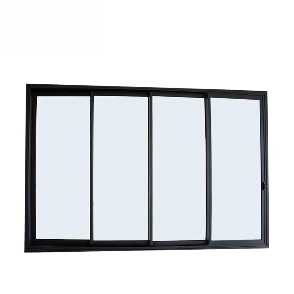 NFRC Certificate Popular Modern Style Sliding Door 4 Tracks Tempered Glass Aluminum Sliding Doors