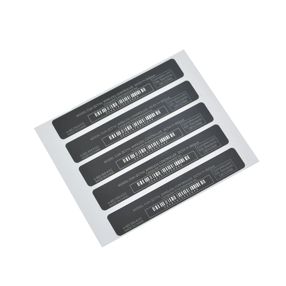 ZUIDID-Autocollants de codes-barres pour poignée de PS4, coque de boîtier de contrôleur PS4, autocollant arrière mince, joints d'étiquette, noir, blanc, violet, 1 pièce