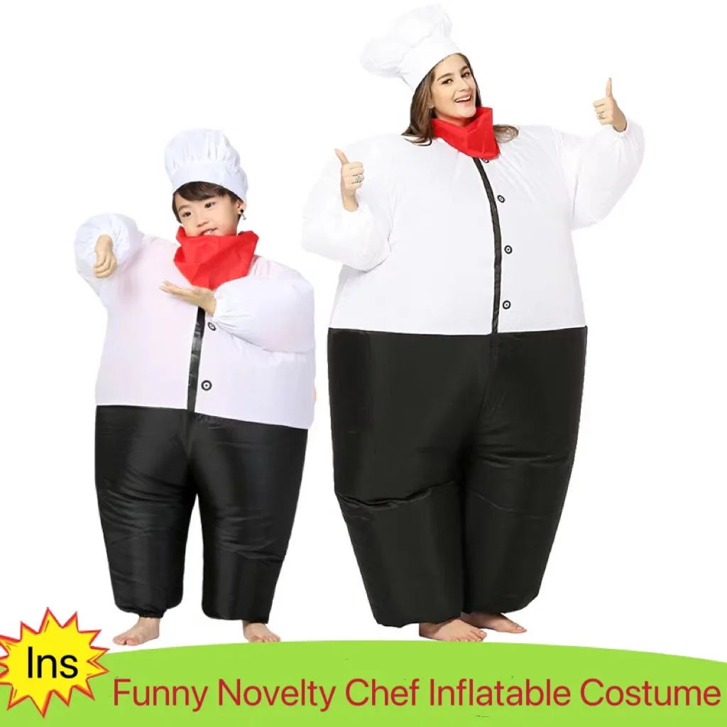 Creative Cute Chef Inflatable Costume Hotel Bar Restaurant Party Performance Props Clothing Funny Kids Adult Event Shows Gifts