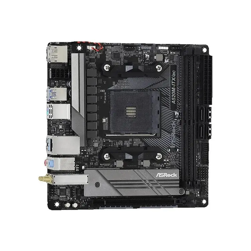 Neues ASROCK A520M ITX / ac Mini-ITX AMD A520 DDR4 4733+(OC) MHz USB3.2 Max-64G Double Channel Socket AM4 Motherboard