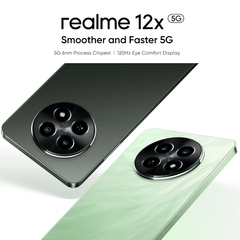 Realme 12x 5g RAM 6GB 8GB 12GB ROM 128GB 256GB 512GB Teléfono Inteligente Desbloqueado Usado