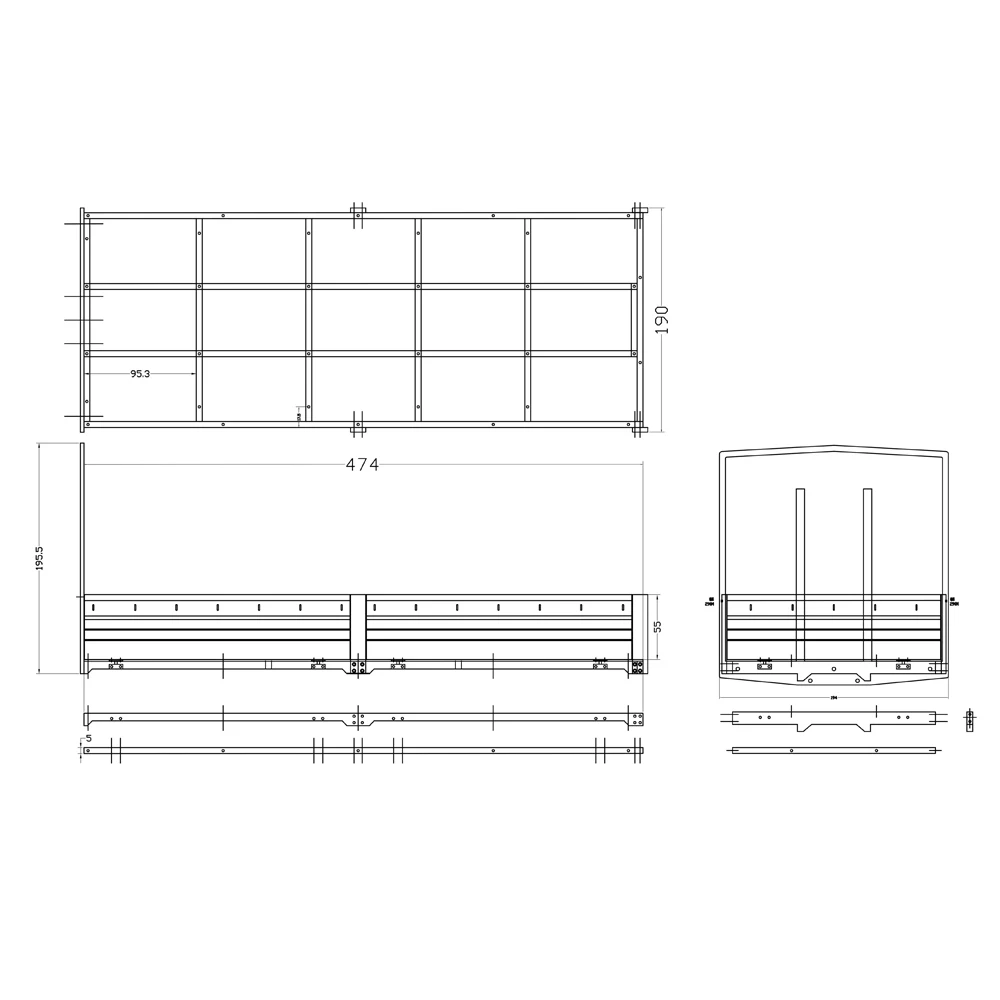 JXモデル 1/14 メタルCNCアルミフェンダー トラックボックスキット タミヤ1/14 F2000 RCトラックモデル玩具 アップグレードまたはDIYパーツ用