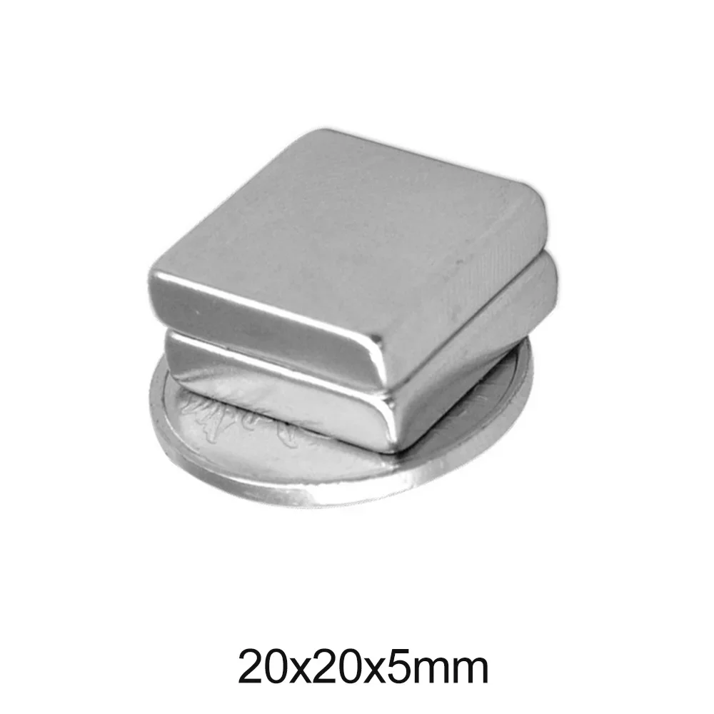 Ímã Quadrado 20x20x5 mm para Geladeiras Domésticas, Escritórios e Projetos DIY - Ímã Potente 20x20x5mm