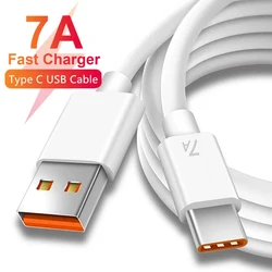 120W 7A USB Type C Cable Super Fast Charing Line for Xiaomi Samsung Huawei Mate 60 50 Honor POCO Quick Charge USB C Data Cord