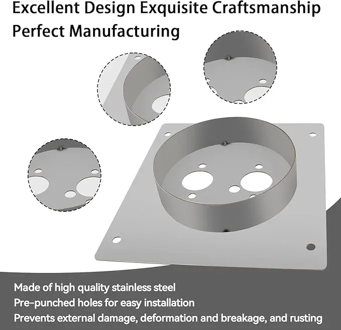 

60mm Diesel Parking Heater Base Mounting Bracket Floor Plate Stainless Steel Turret Mounting Bracket Floor Plate Accessories