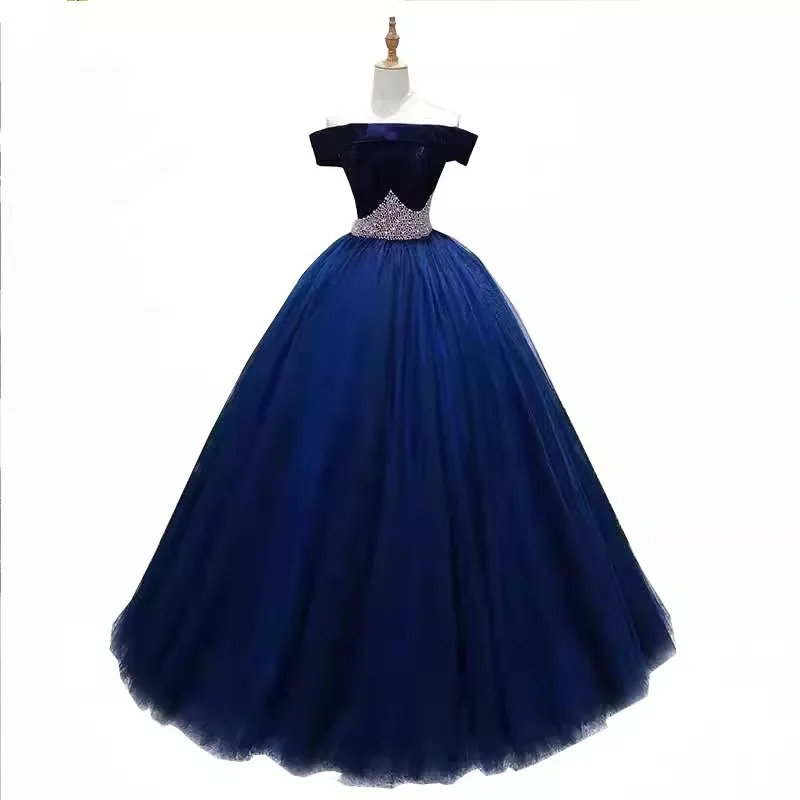 2025 novo banquete de verão feminino um ombro malha vestido de noite moda palco fio colorido reunião anual grande exibição vestido