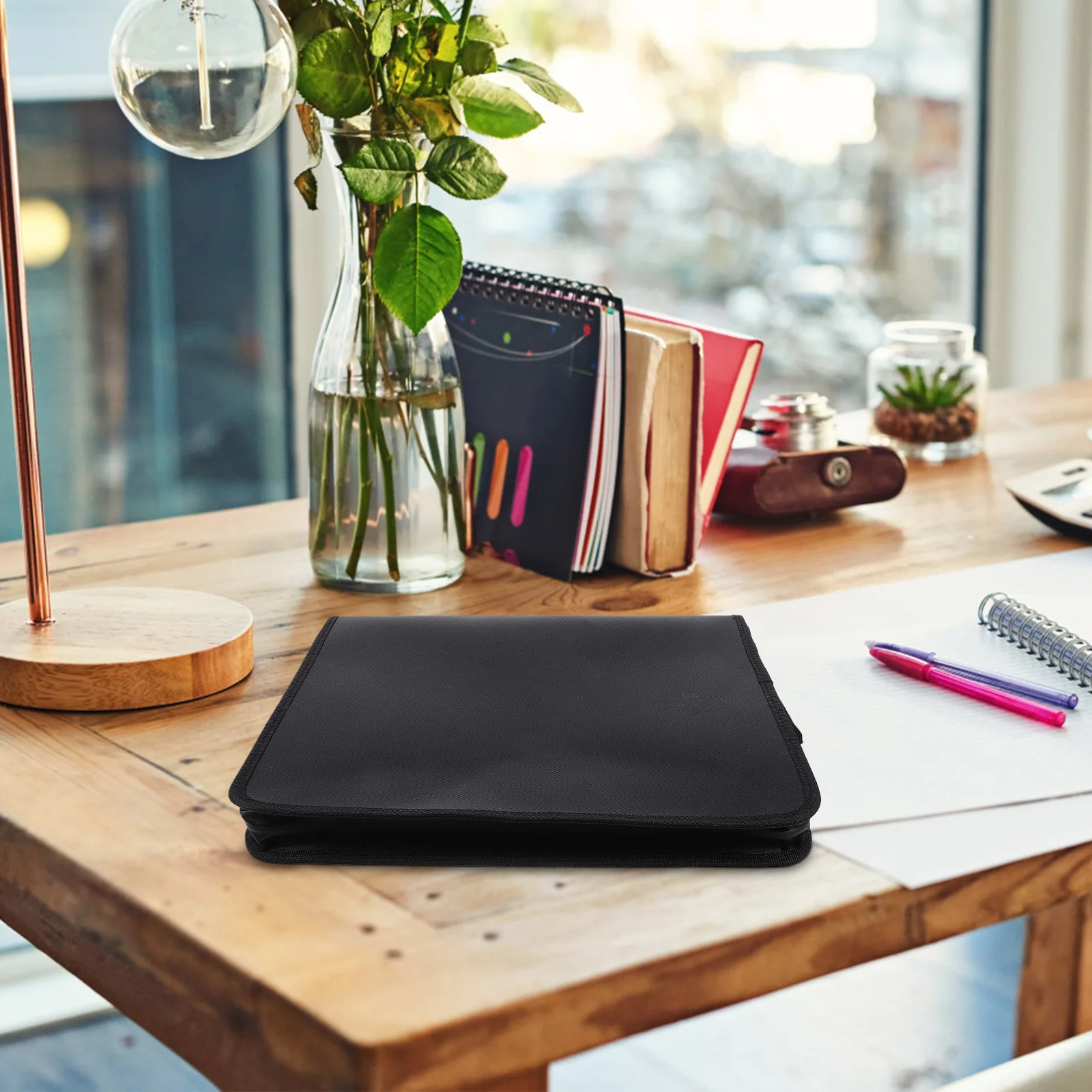 Expanding File Folder Accordion Design Portable File Organizer Receipt Holder Document Storage Bag Office Multi-Function Folder