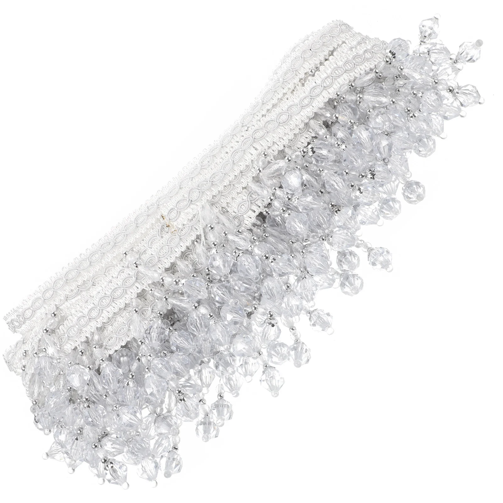 

Curtain Beaded Fringe Trim 2M Decorative Tassel Edging for DIY Sofa Roman Blind Tape Craft Home Decor Accessory