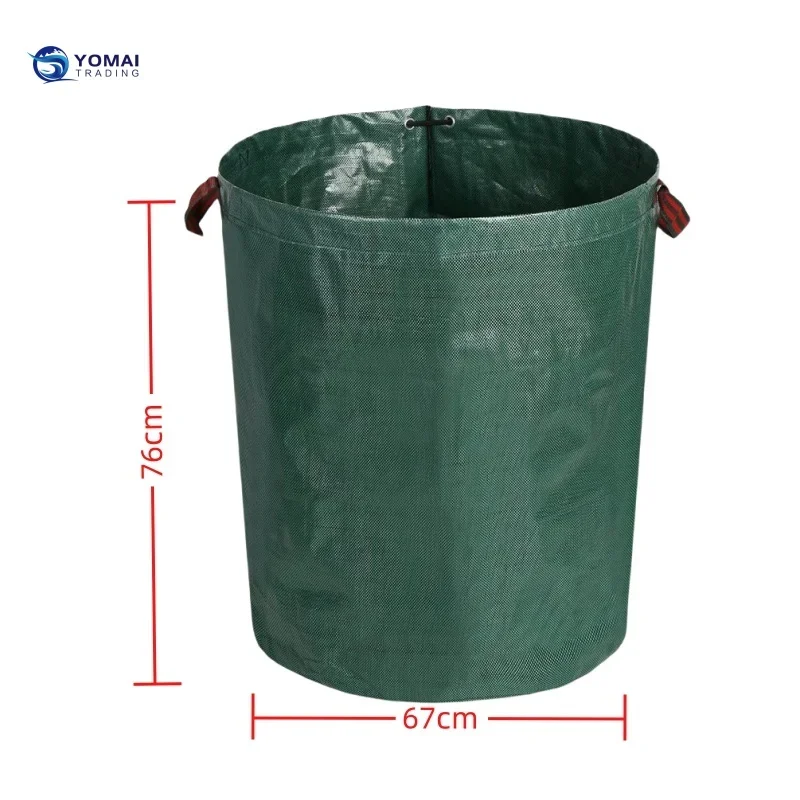 Heavy Duty pp black-green Garedn Bag for Garden leaves collection