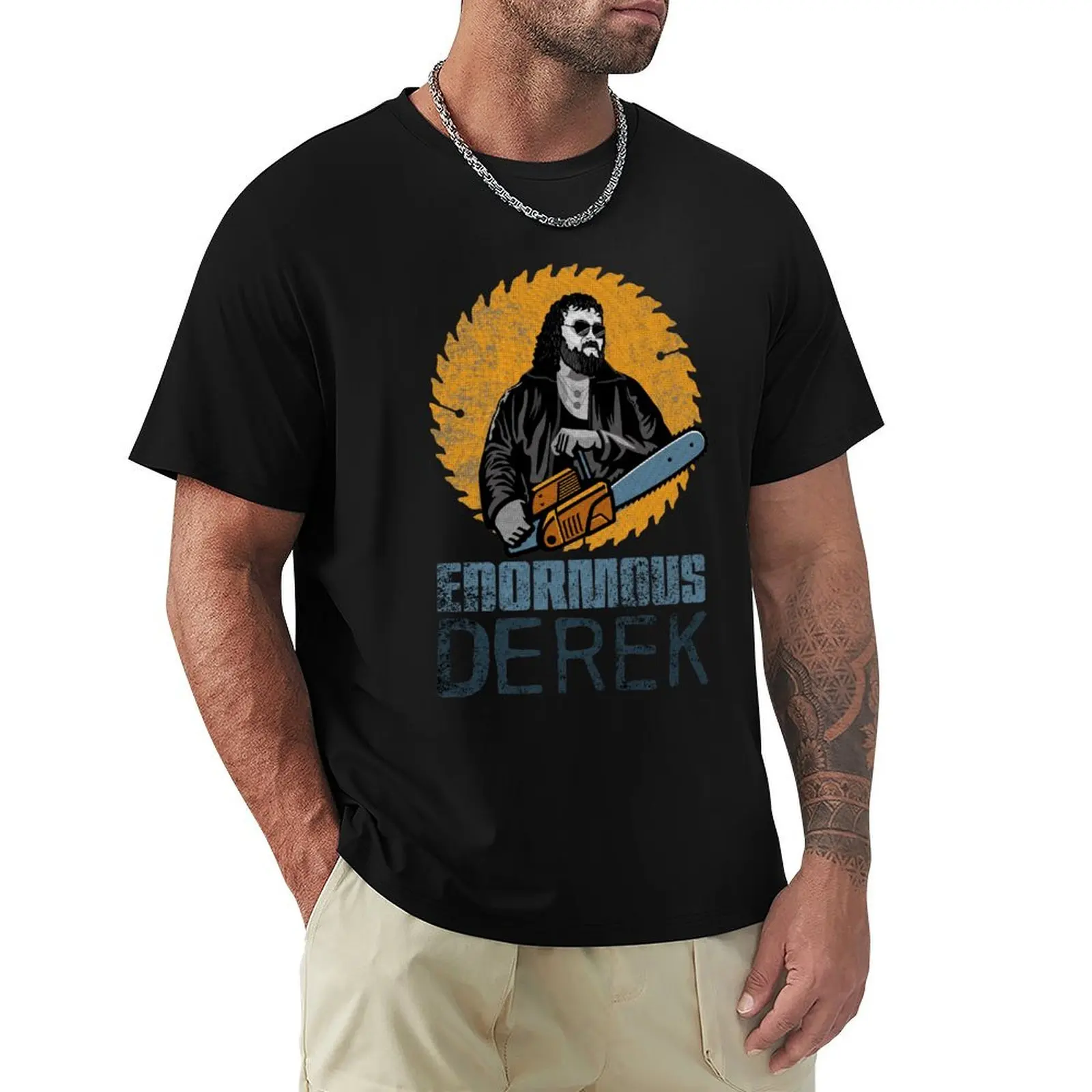 

Enormous Derek T-Shirt Novelty Print Casual Tee Shirt