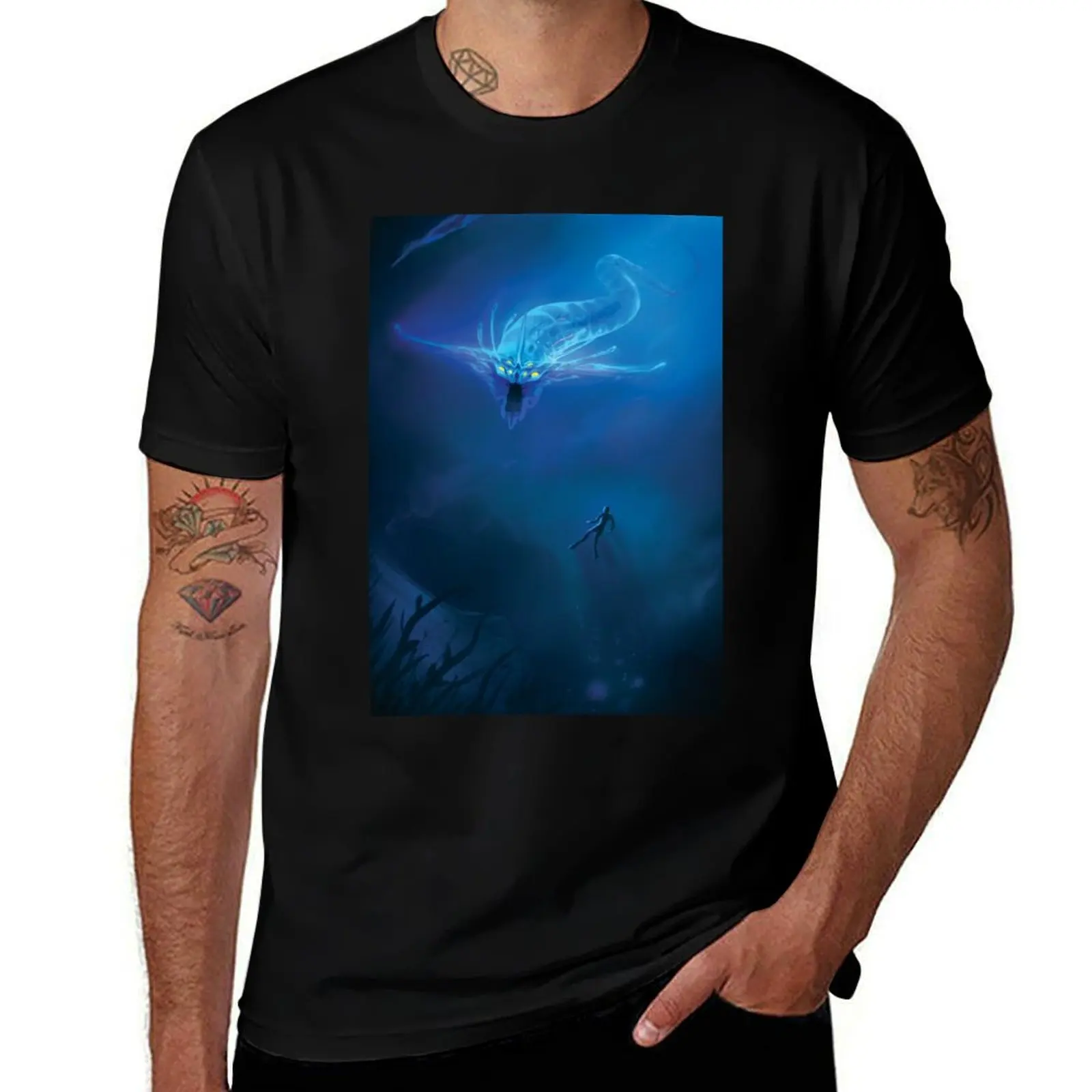 Subnautica - Ghost Leviathan T-Shirt Heavy Duty Casual Work Tee T-Shirt