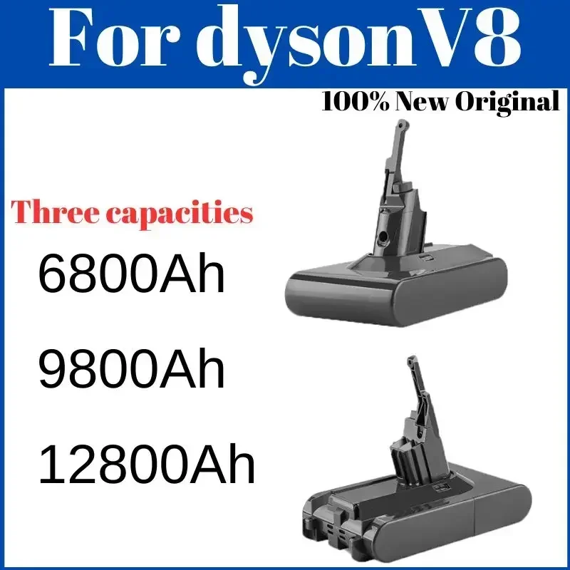 21,6 V para Dyson V8 12800mAh batería absoluta V8 Animal Li-ion SV10 aspiradora serie baterías recargables