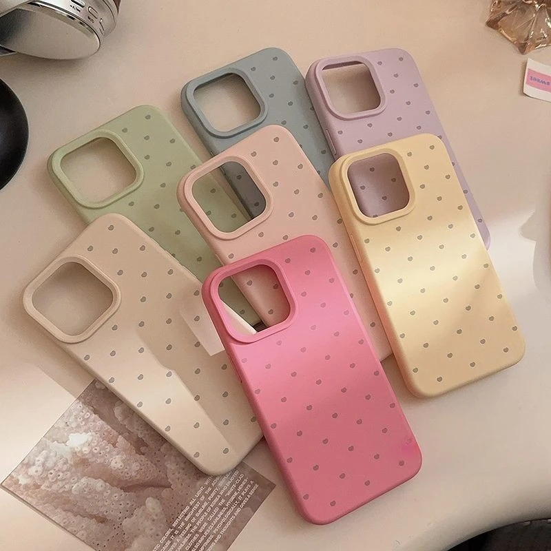 Simple Cute Love Heart Macron Case Compatible for IPhone 13 12 16 11 15 14 Pro Max XR XS Max X 16 15 Plus Leather Texture Case