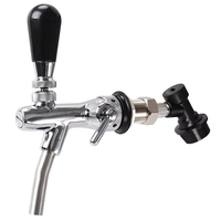 ABZV-Beer Dispenser With Adjustable Faucet G5/8 Draft Beer Keg Tap Ball Lock Disconnect Home Brewing System