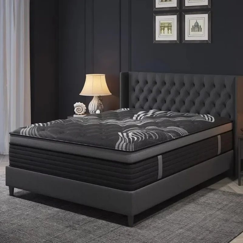 14 Inch King Size Hotel Bedroom Gel Memory Foam Mattress Pocket Spring Vacuum Roll Compressed Bed Mattresses in A Box