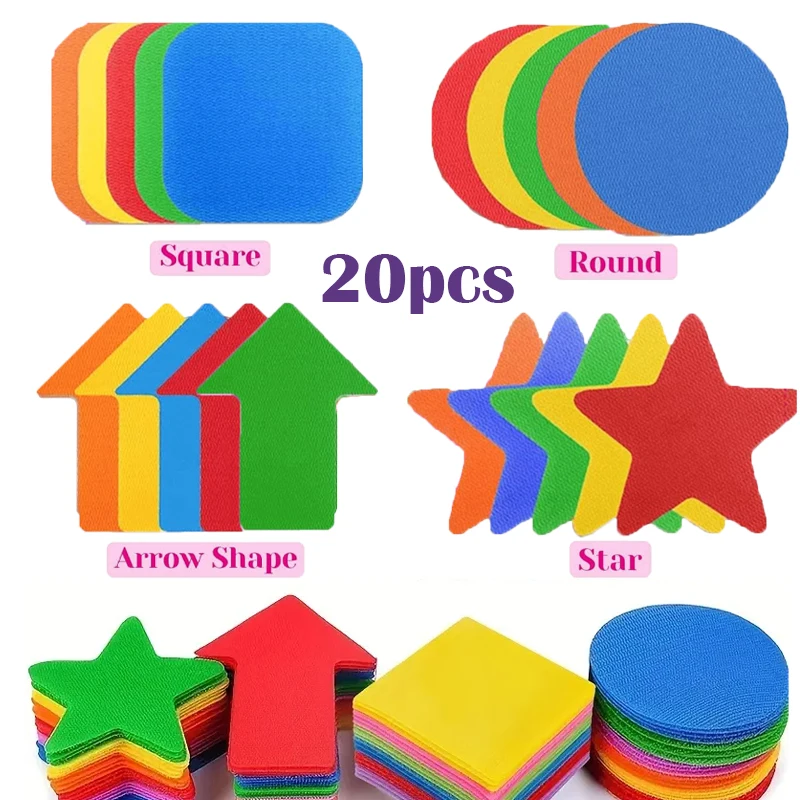 20 Carpet Markers For Seating: 4 Inch Magic Spot Markers For Students, Teachers, Social Distancing & Classroom Decoration