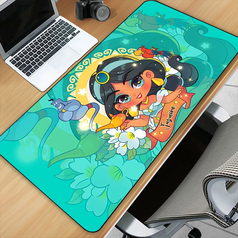 Large Mousepad XXL Princess Jasmine Aladdin Pad Keyboard Gaming Accessories Mouse Mats Game Office Computer Desk Mat  placemat