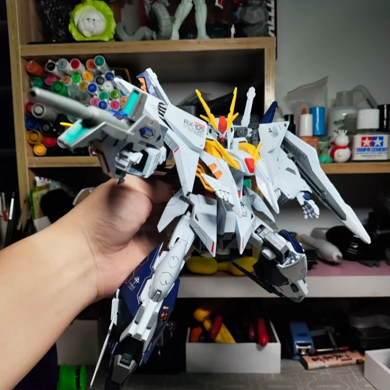 En STOCK JUJIANG RX-105 XI HG 1/144 Kit de modelo de figura de acción de montaje Robot de juguete para aficionados modelo de plástico regalo de colección