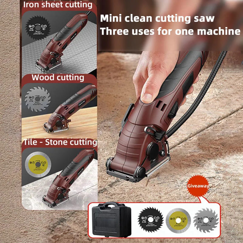 

Micro Circular Saw 220V Cutting Ceramic Tile Iron Sheet Material Woodworking Specific Multifunctional Dust-free Cutting Machine