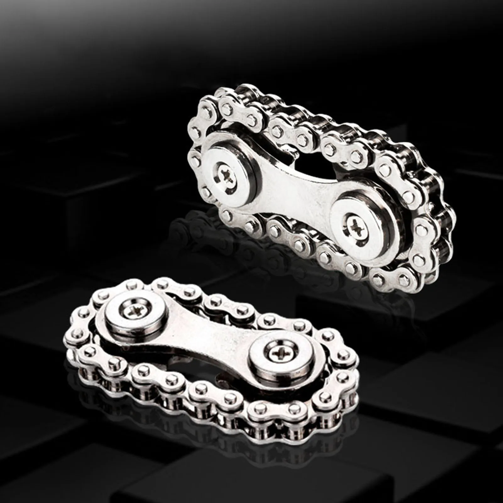 Bike Chain Gear Fidget Spinner Stainless Steel Fidgets Spinner Anxiety Relieve for Anxiety Relieve