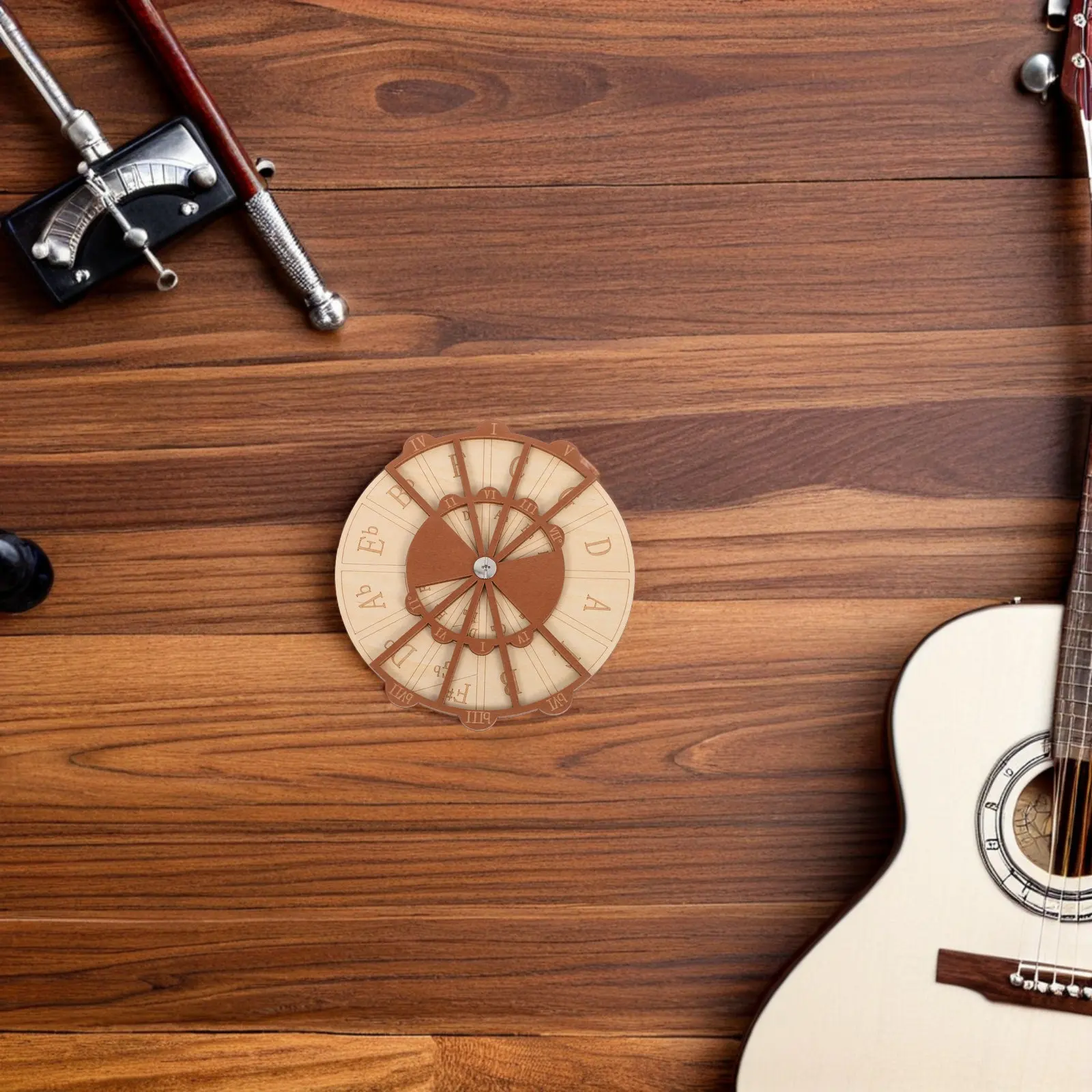2Pcs Circle of Fifths Wheel Wooden Melody Tool Music Theory Trainer Guitar Learning Aid Portable Piano Composition view 6