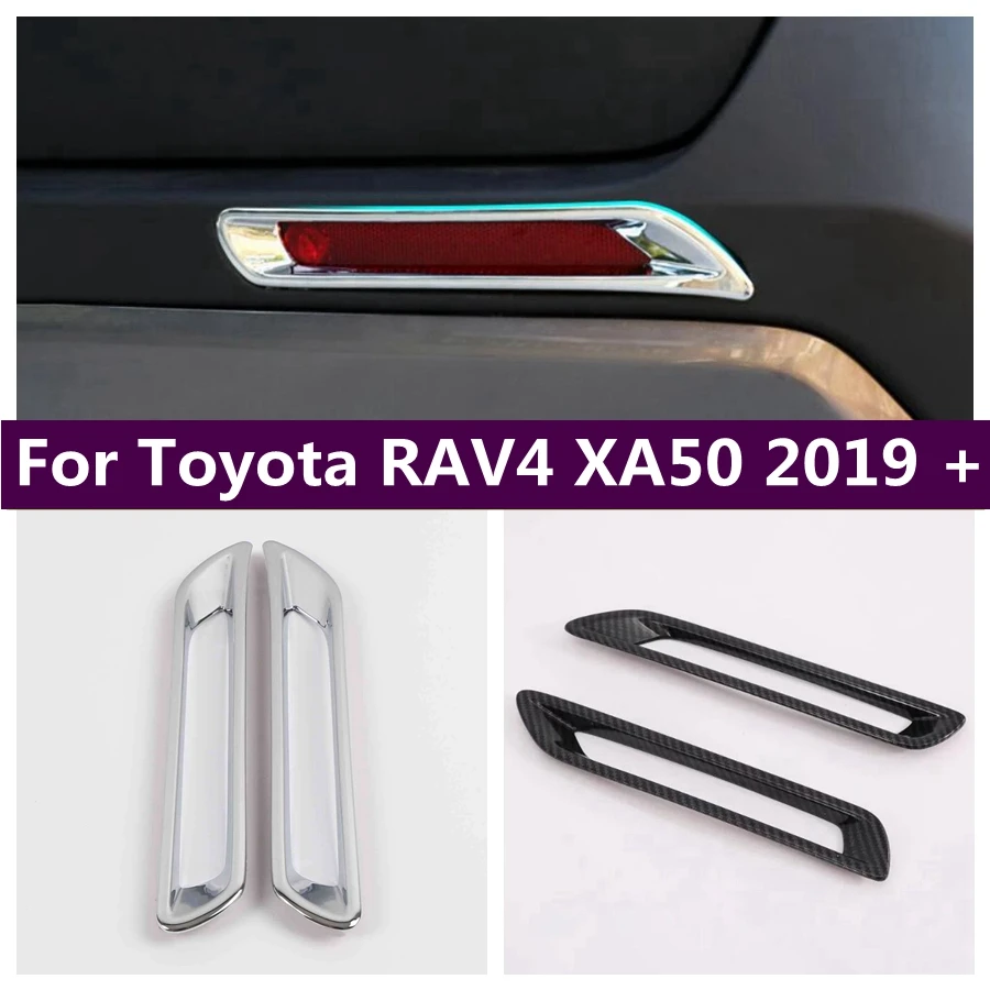 Fit For Toyota RAV4 XA50 2019 2020 2021 2022 2023 2024 RAV 4 Auto Rear Fog Light Lamp Cover Trim Bumper Reflector Accessories