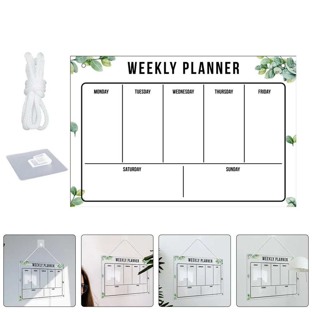 

Acrylic Sheet Erasable Memo Board Office Dry Erase Weekly Planner Calendar Students Writing