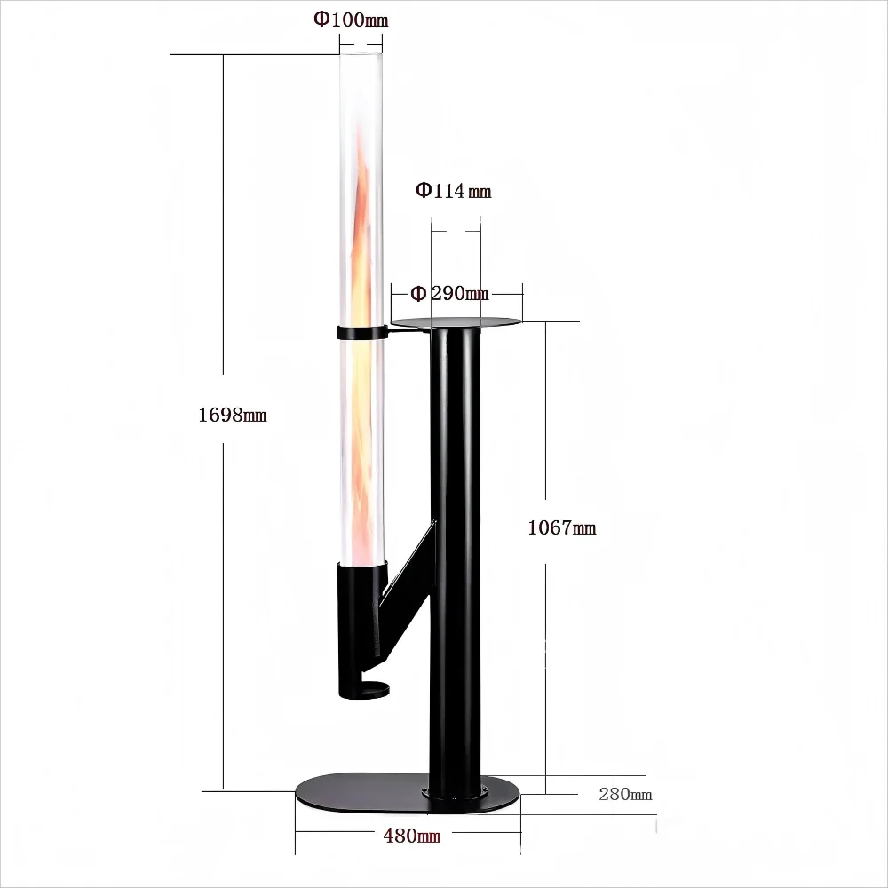 Wood Pellet Rocket Stove Outdoor Fireplace for Camping Trips, Garden Parties & Patio Relaxing - Accessory Set Included