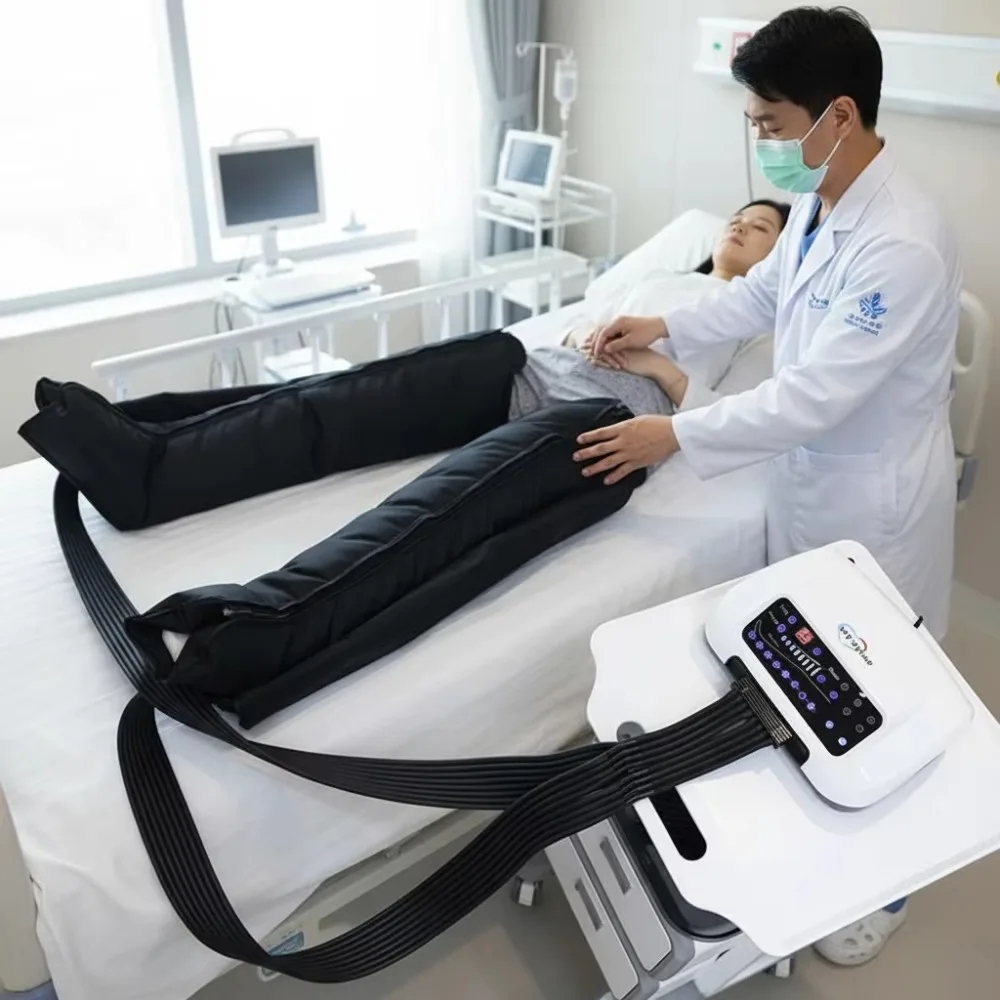 VU Medical CE MDR 8 Chambers Sequential Compression Device OEM/ODM Air Compression Leg Massager for Lymphedema Recovery Boots