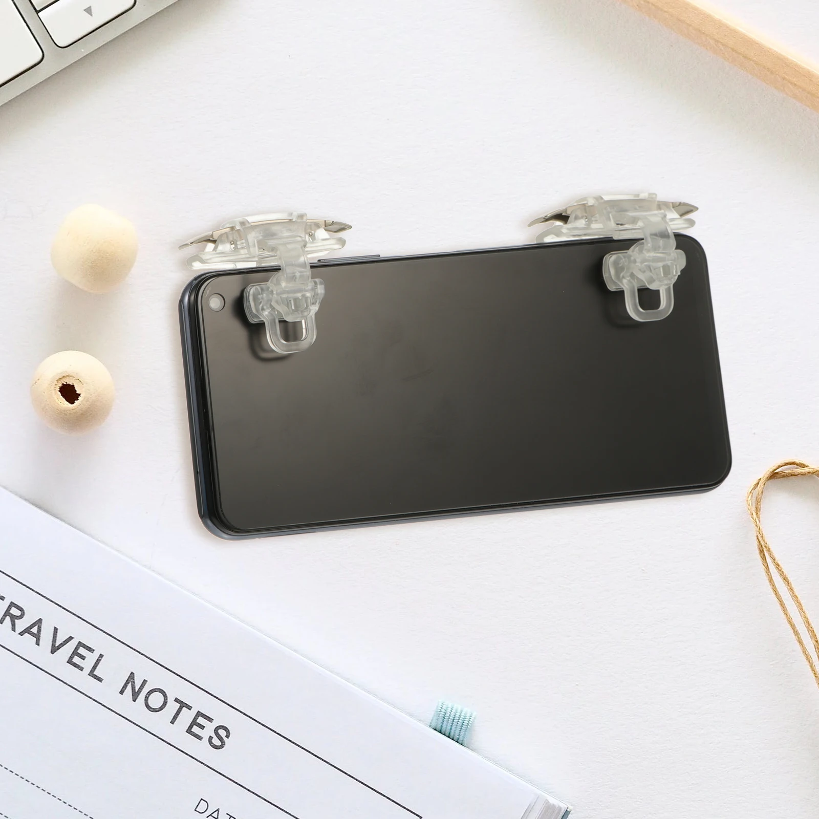 

1Pair Smartphone Shooting Game Controller Trigger Handle Compatible 4.7-6.5 Inch Mobile Phone Gamepad Game Trigger Aim Button