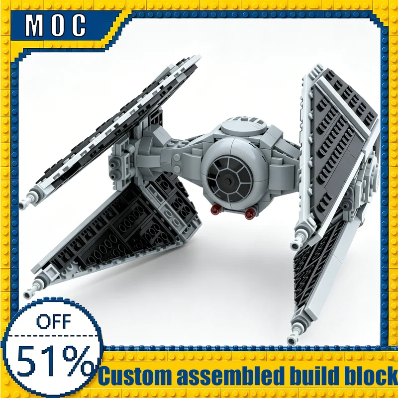 

556PCS Sci-Fi Space Interceptor Fighter MOC Building Blocks Aircraft Model Creative Assembly Educational Toy Boys Birthday Gift
