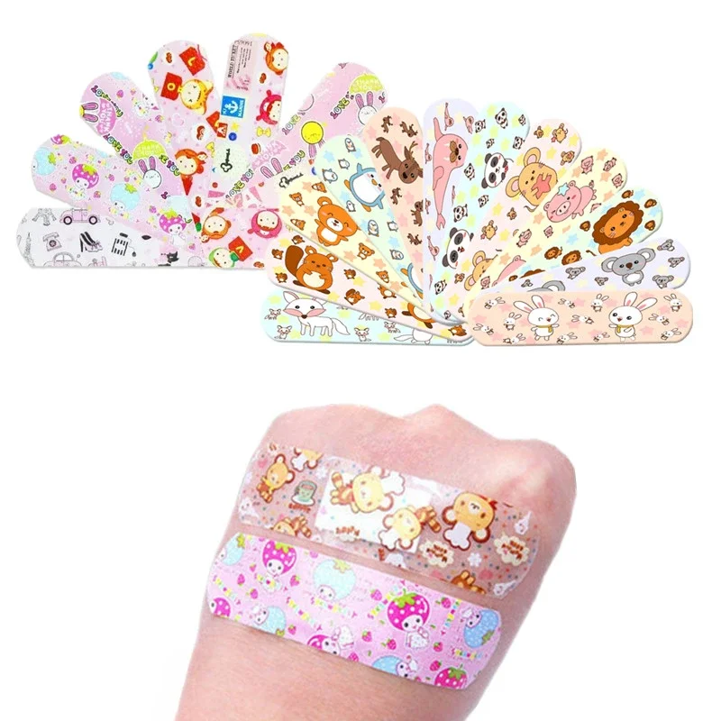 

120pcs/set Cartoon Transparent/non-transparent Band Aid Cute Plaster First Aid Strips Wound Dressing Patch Adhesive Bandages