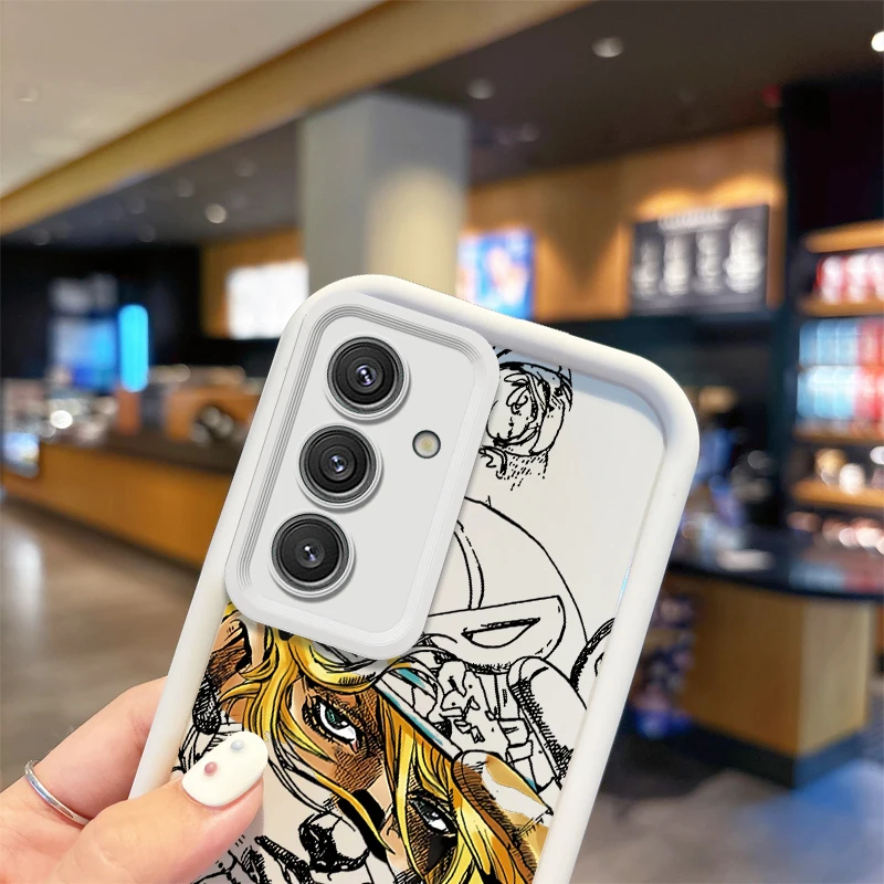 Etui na telefon JoJo Steel Ball Run do Samsung Galaxy A35 A34 A33 A32 5G A31 A30 A24 A23 A22 A16 A12 A06 A03 M55 Miękki silikonowy pokrowiec