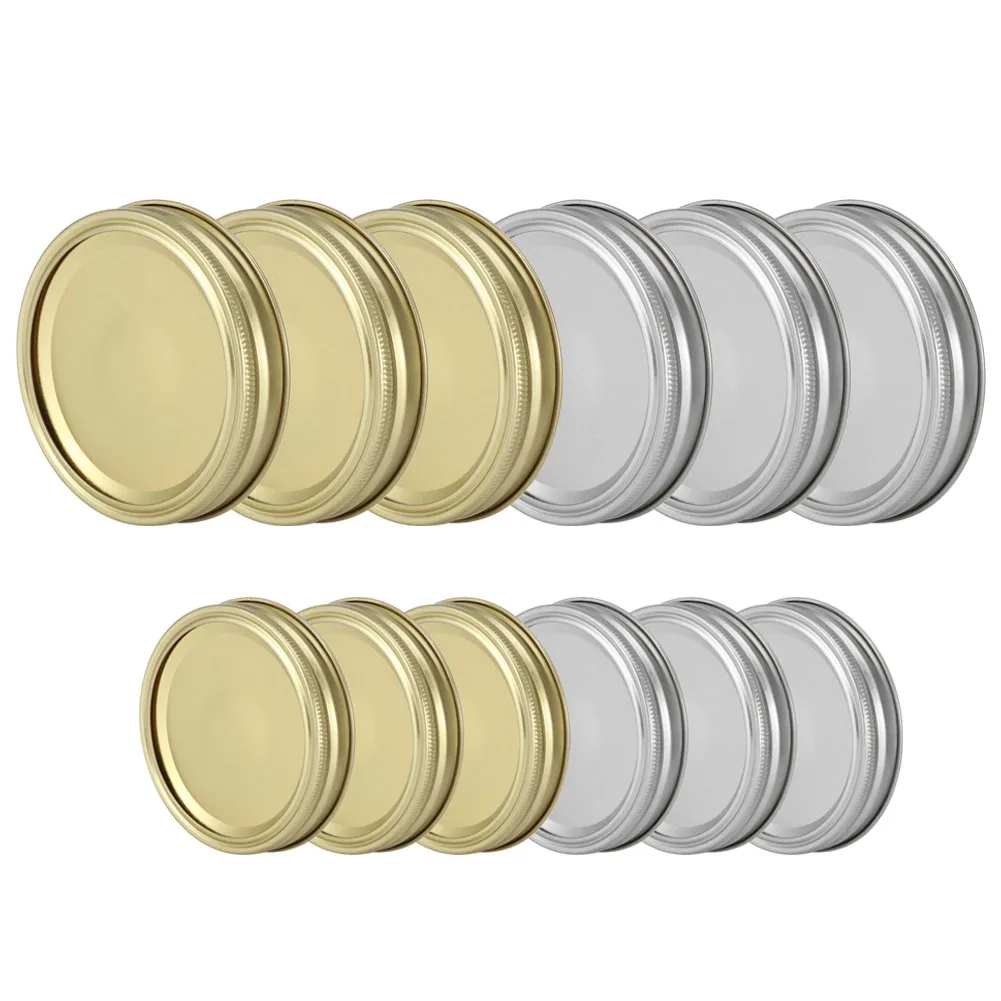 Food Container Sealing Cover Round Regular Mouth/wide‑mouth Glass Jars Glass Container Lid Jar Lid with Sealing Layer for Home