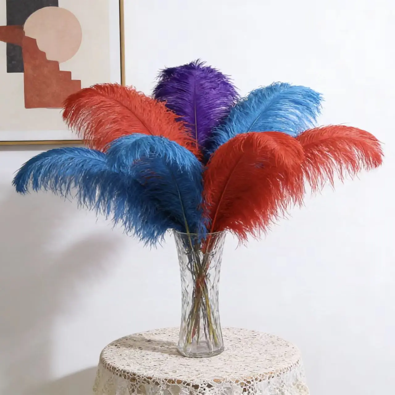 

10Pcs Ostrich Feathers Wholesale Colorful Bulk for Wedding Carnival Party Decoration DIY Craft Centerpieces Handicraft Plume