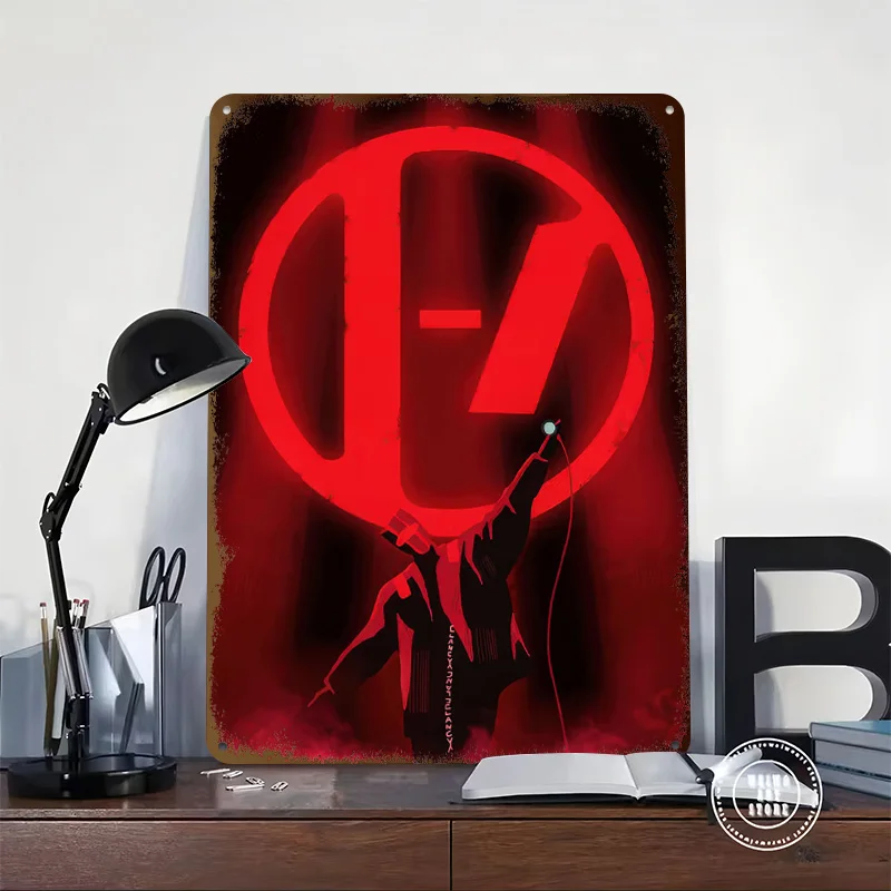 Twenty One Pilots Concert Art Metal Poster Custom Wall Art Retro Vintage Tinplate Signs for Interior Accessories Decoration Room