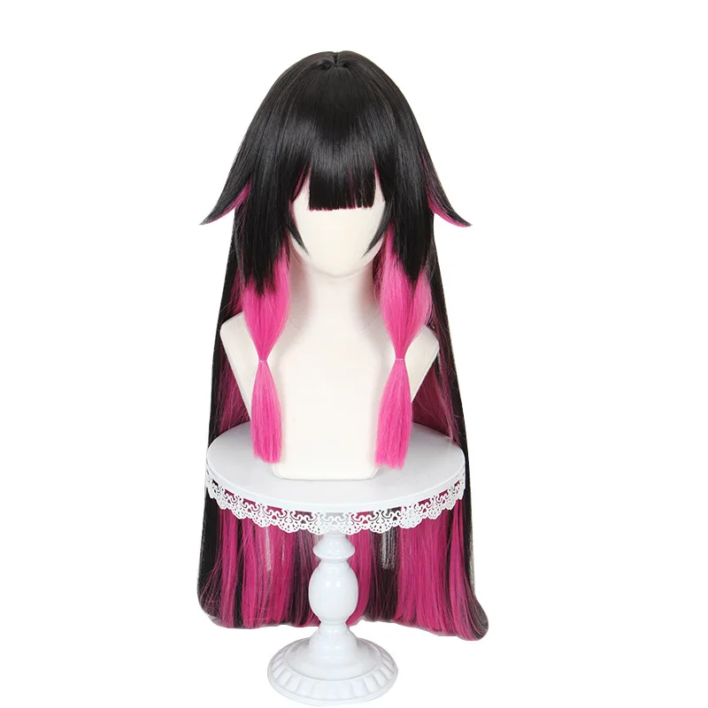 Paarse jurk Genshin Impact Dvalin's officiermeisje - Columbia cosplay pruik