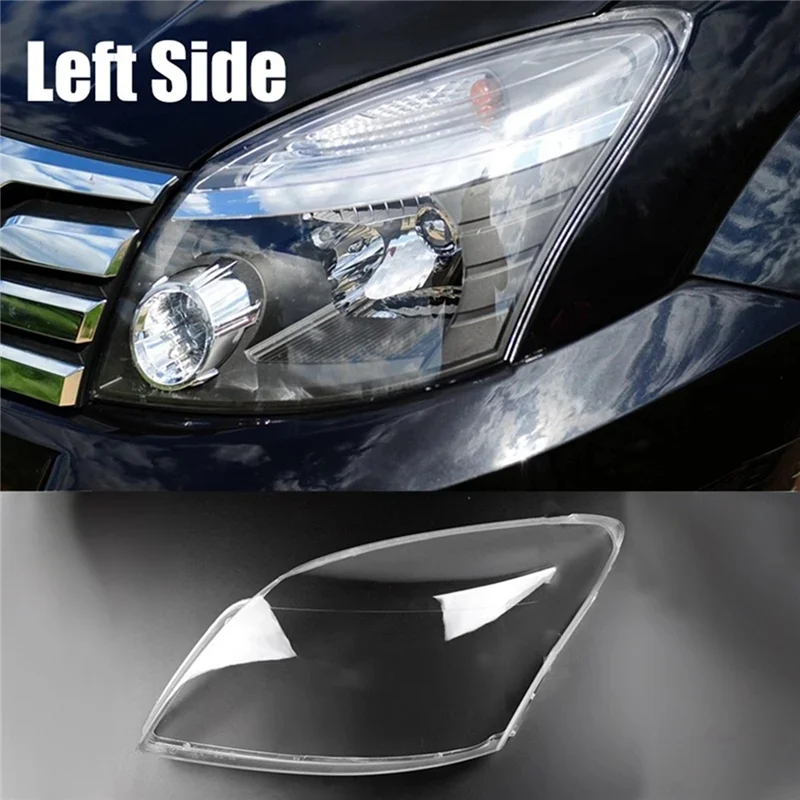 

Car Front Headlight Lamp Shade Transparent Cover Lampshade Headlight for Hover H3 2005-2013