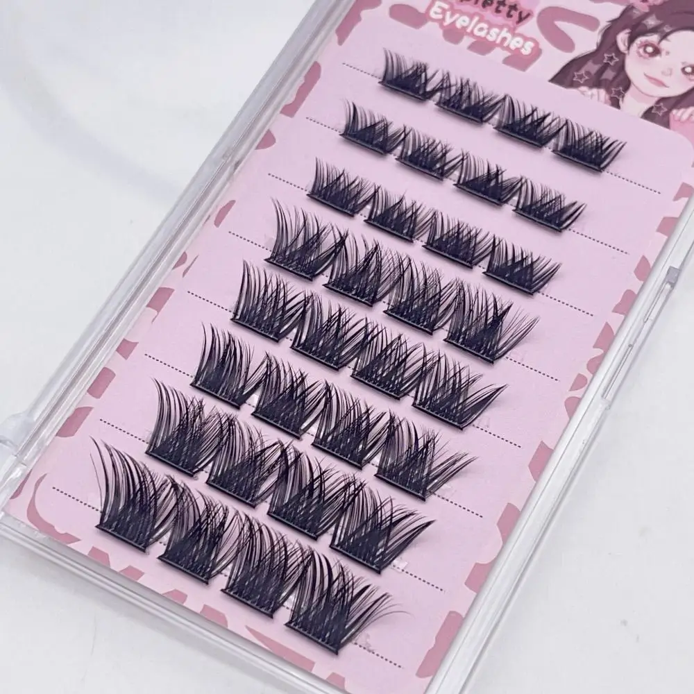 Selbstklebende selbstklebende Wimpern, kein Kleber erforderlich, Cluster, selbstklebende Wimperncluster, natürlich, dünn, wiederverwendbar