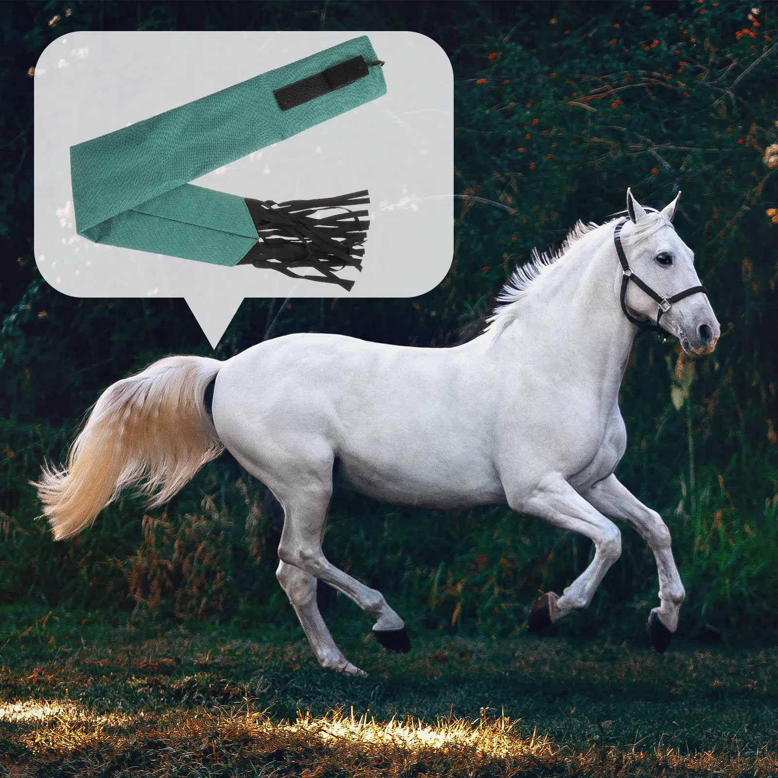 

Horse Tail Protector Non woven Elastic Cover Reusable Grooming Supplies Storage Container Tail Bag Cattle
