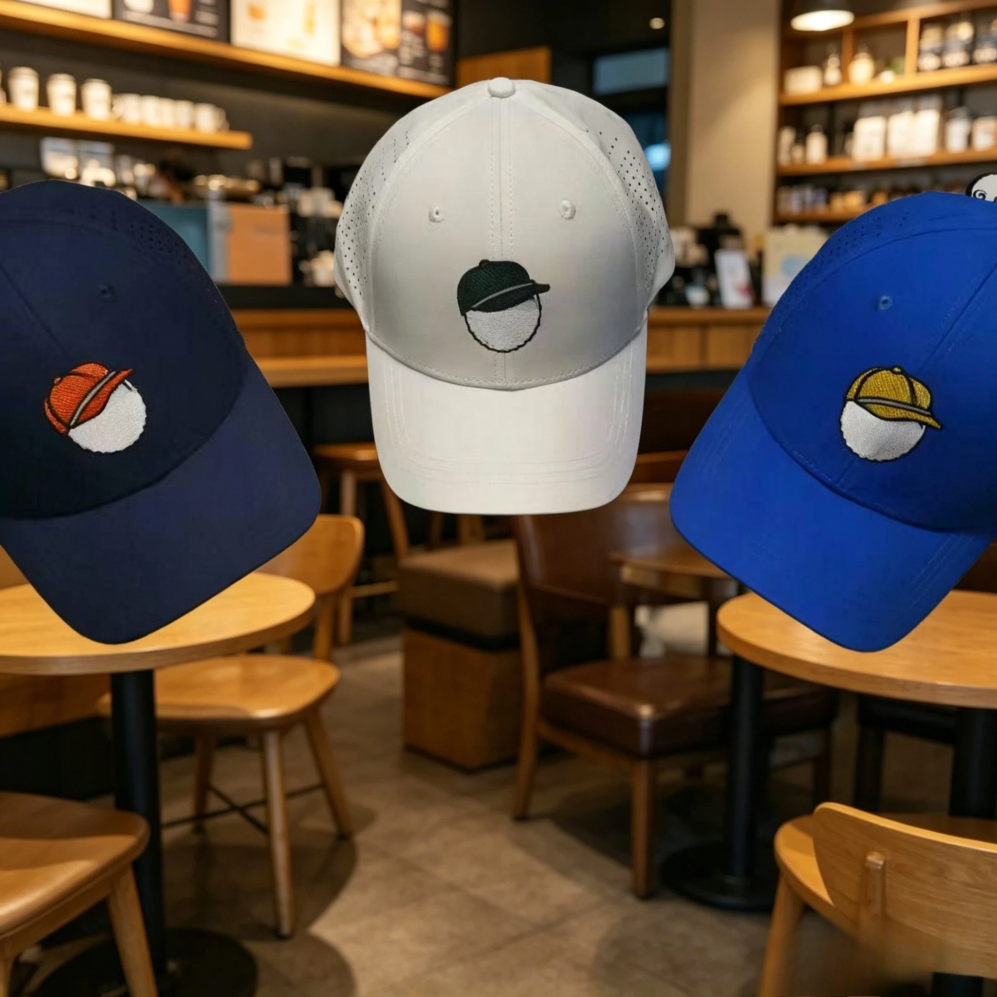 Unisex Summer Golf Baseball Cap, Breathable Perforated Outdoor Sun Hat for Men Women Couple