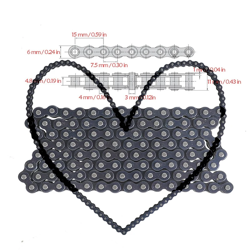 

112, усиленная приводная цепь 219H для TKM Rotax Karting Go Kart G Max, гоночный мотоцикл 219, цепь