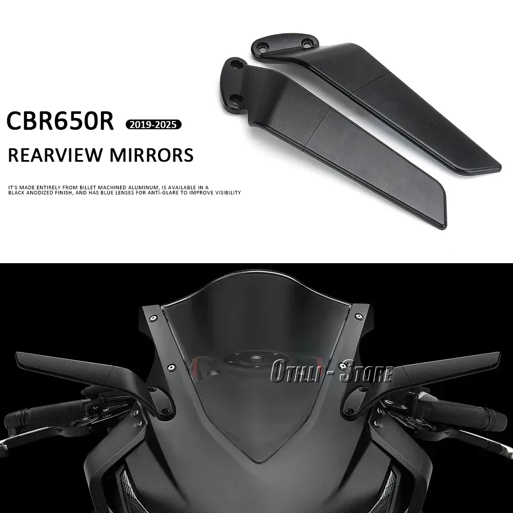 

Motorcycle Accessories Side Mirror CBR 650R Stealth Winglets Rearview Mirrors For Honda CBR650R CBR 650 R 2019-2025