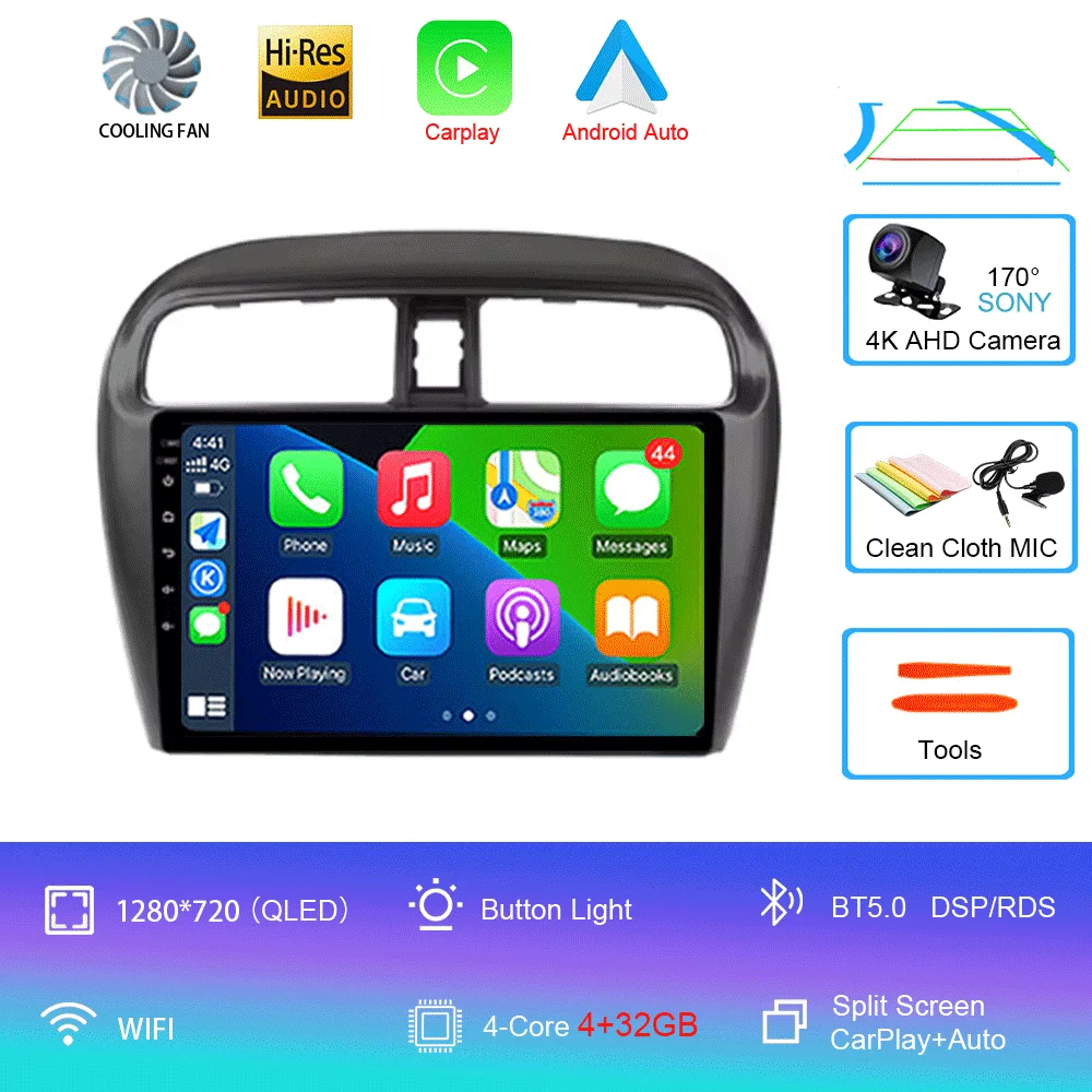 Android 16 autoradio voor Mitsubishi Mirage Attrage 2012-2018 Space Star 2014 GPS navigatie stereo multimedia