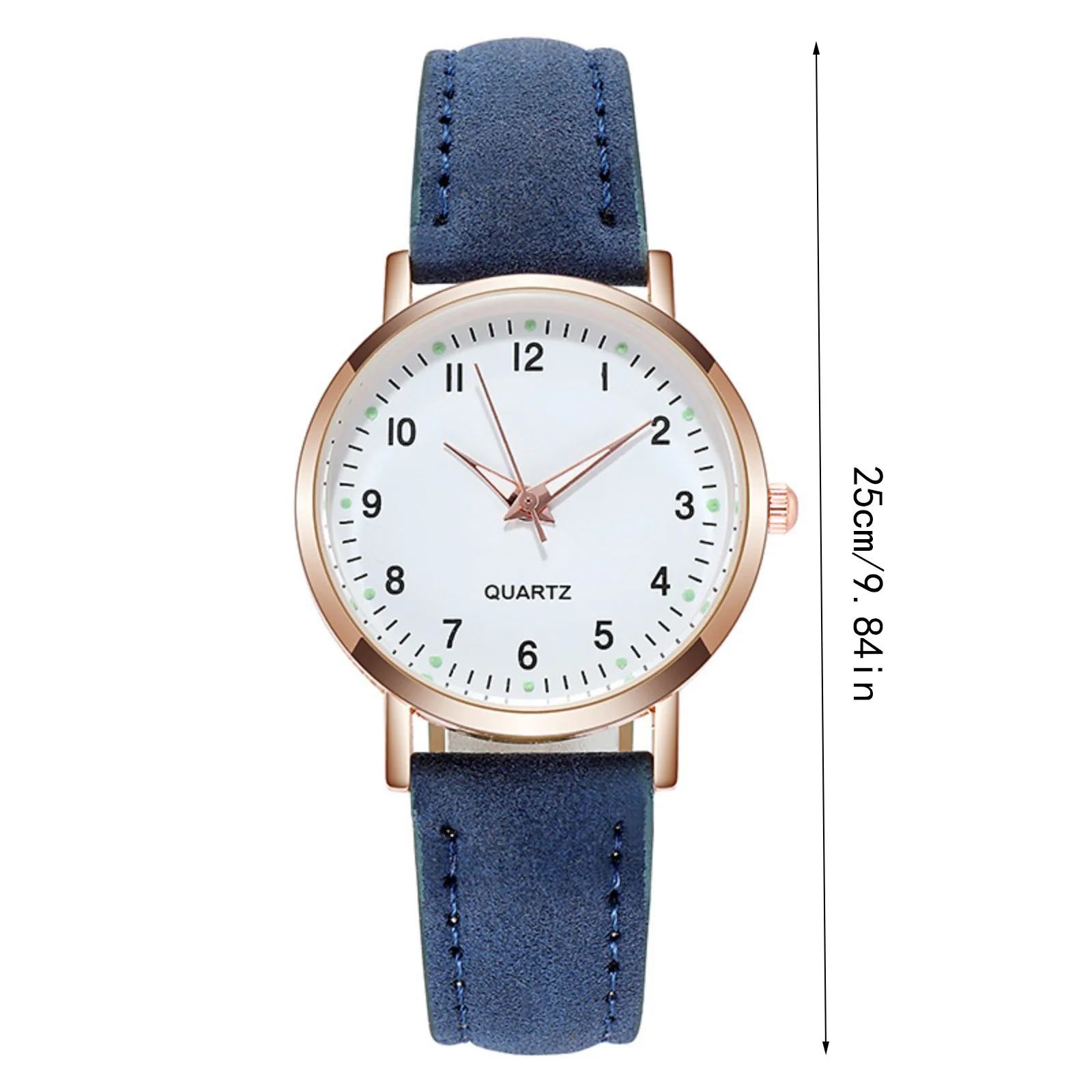 2024 New Luminous Student Watch Girls Digital Thin Leather Strap Arabic Numerals Display Fashion Simple Women'S Watch