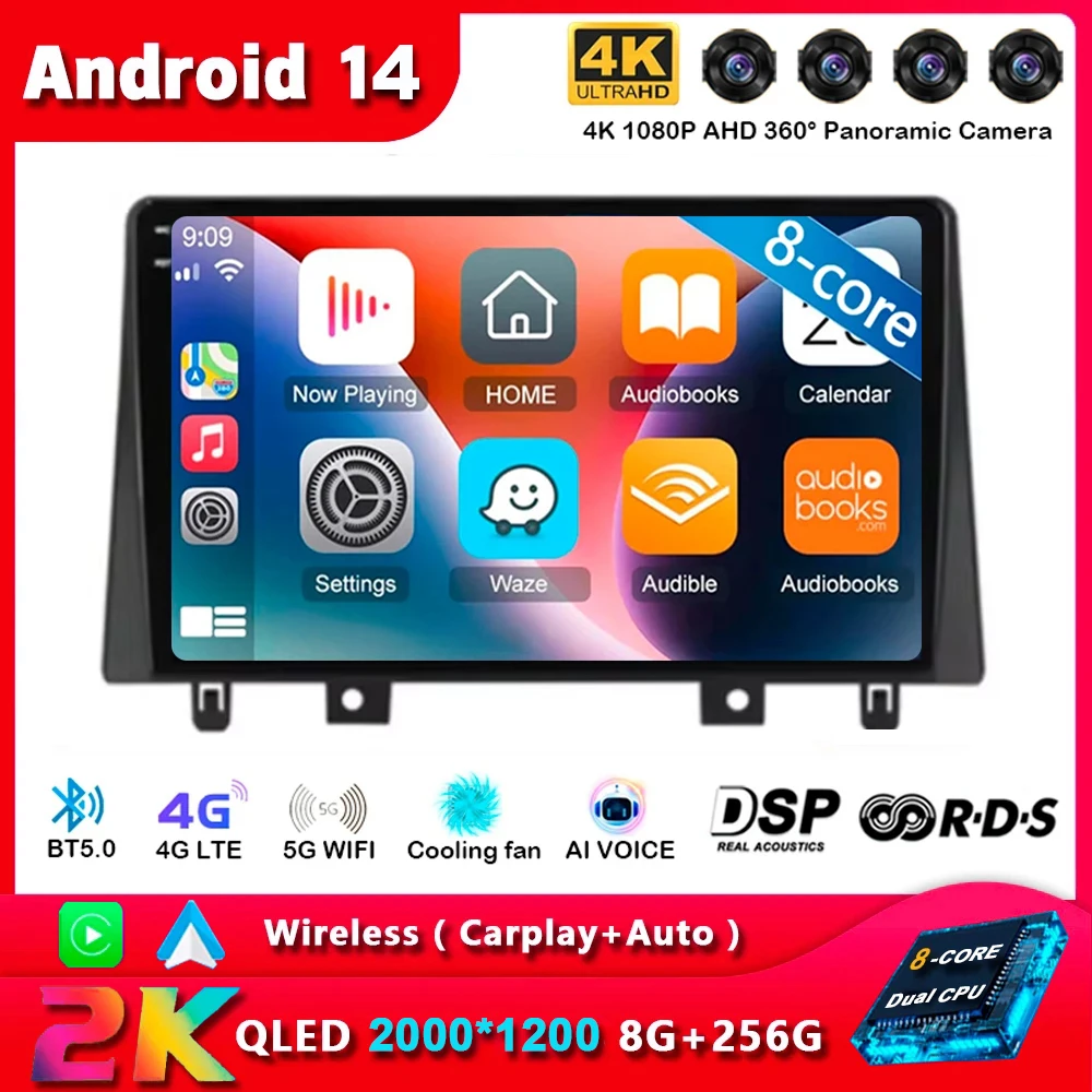 

Android 14 Carplay Auto WIFI+4G For JAC Refine S3 2019-2023 Car Radio GPS Stereo Multimedia Video Player 2din Head Unit BT Audio